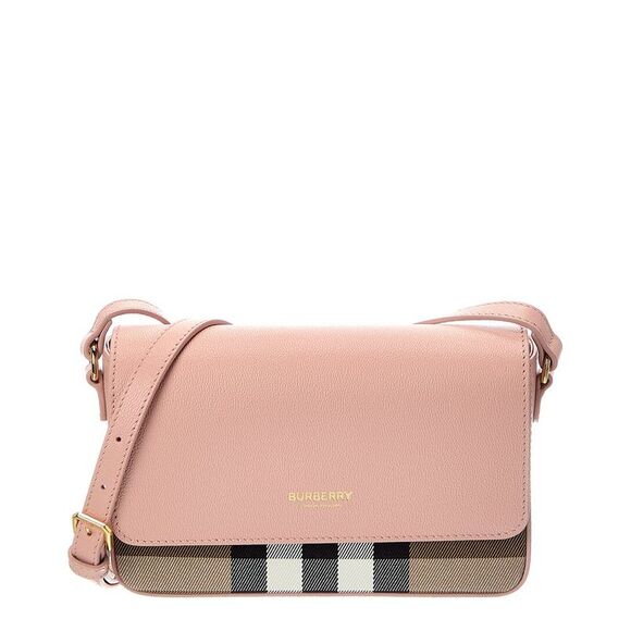 Burberry Handbags - Burberry Check Canvas & Leather Crossbody, Pink